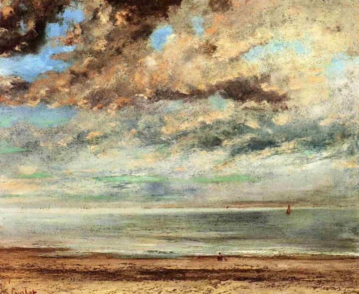 Gustave Courbet The Beach_ Sunset